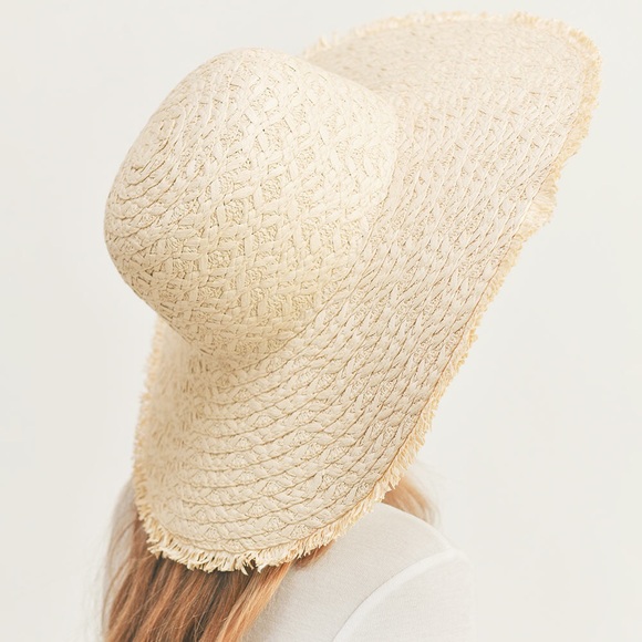 Natural Wide Brim Straw Sun Hat - Picture 2 of 5